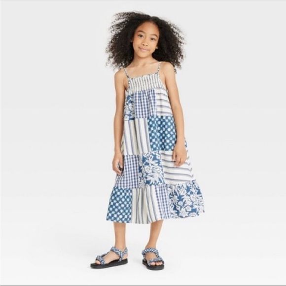 Girls' Sleeveless Maxi Dress - Cat & Jack Blue S NWT - Picture 1 of 1